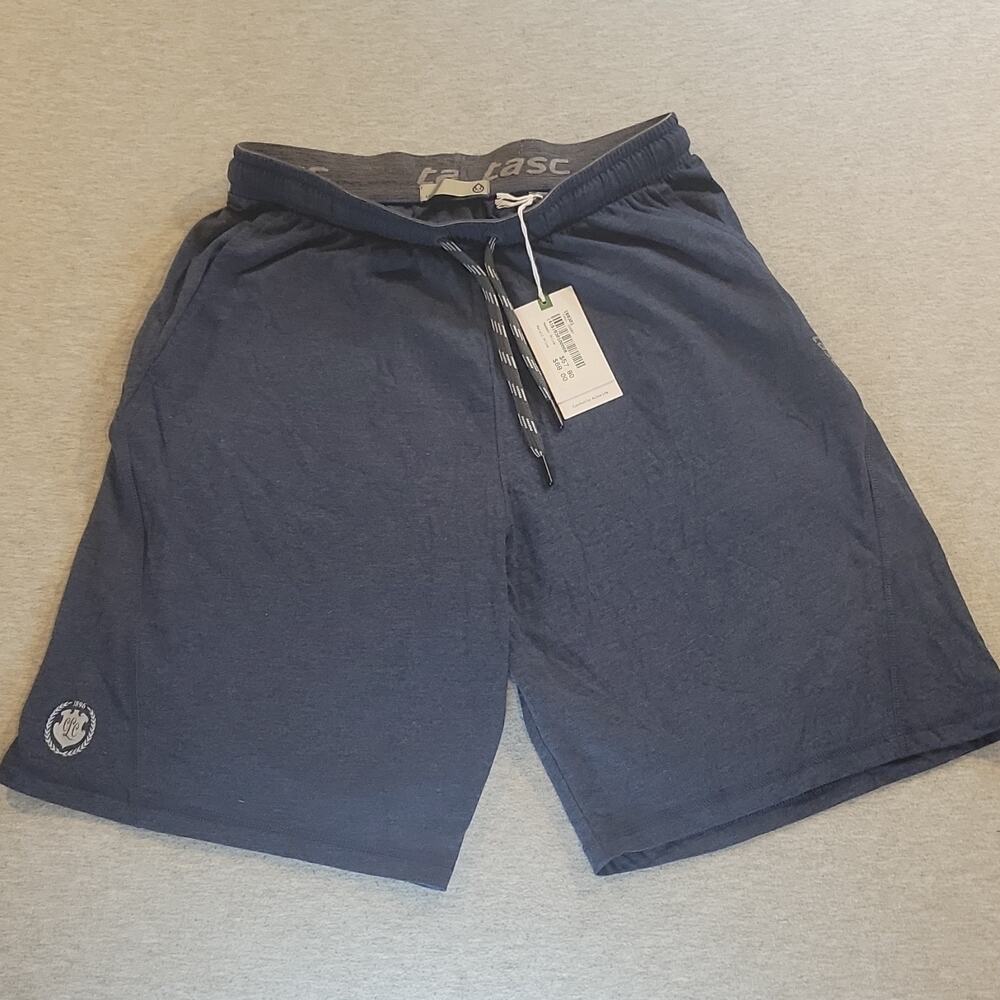 tasc Men's Athletic Activewear Shorts M Blue Elastic Waist Drawstring NWT